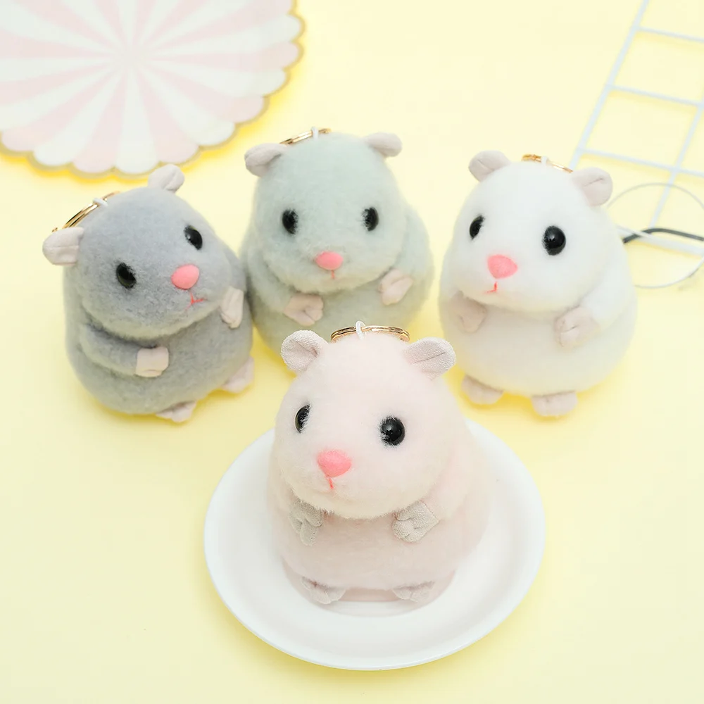 10 см kawaii хомяк ключ подвесные плюшевые игрушки милая крыса монета кошелек pandent
