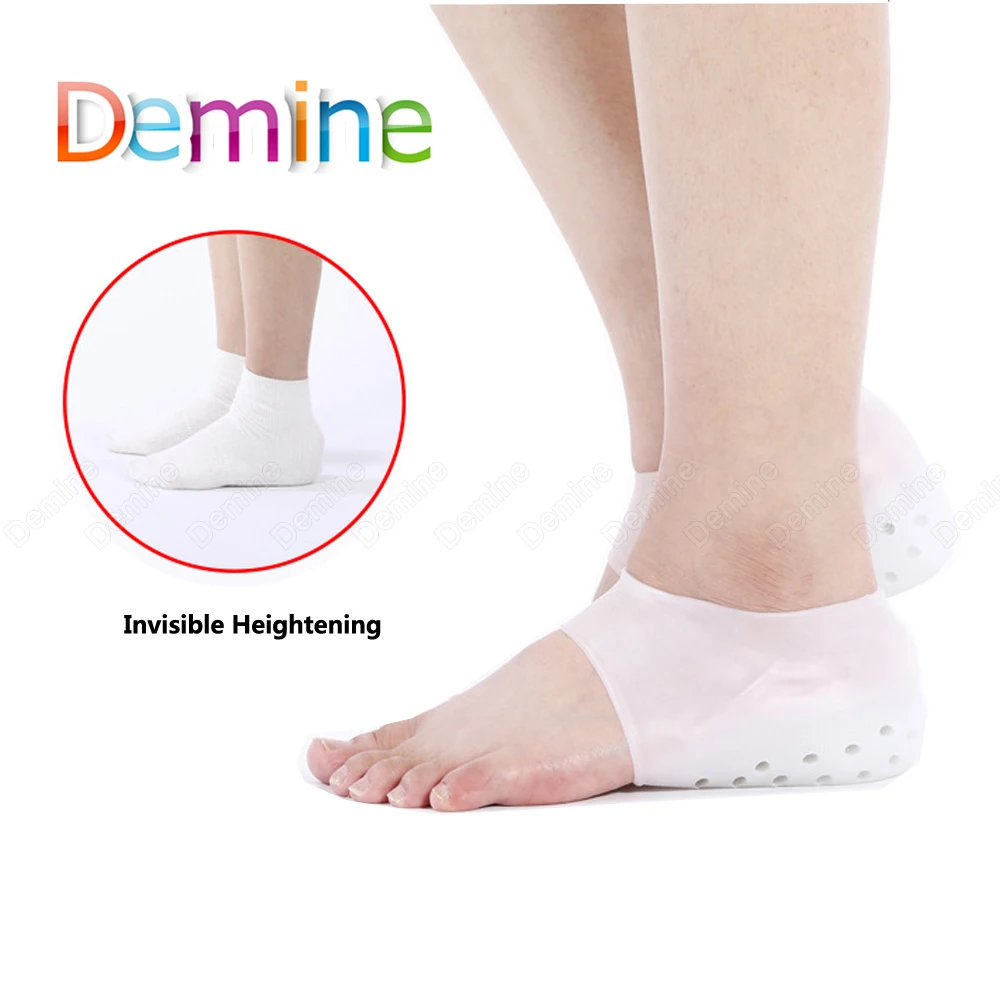 

Силиконовый невидимый увеличивающая рост стельки для обуви Для женщин мужчин вставки подтяжки Каблук Подушка Анти-скольжения повышение но...