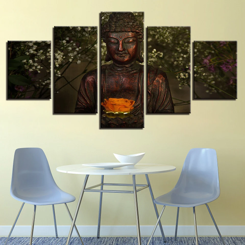 5 шт. настенные картины с изображением Будды для гостиной | Дом и сад