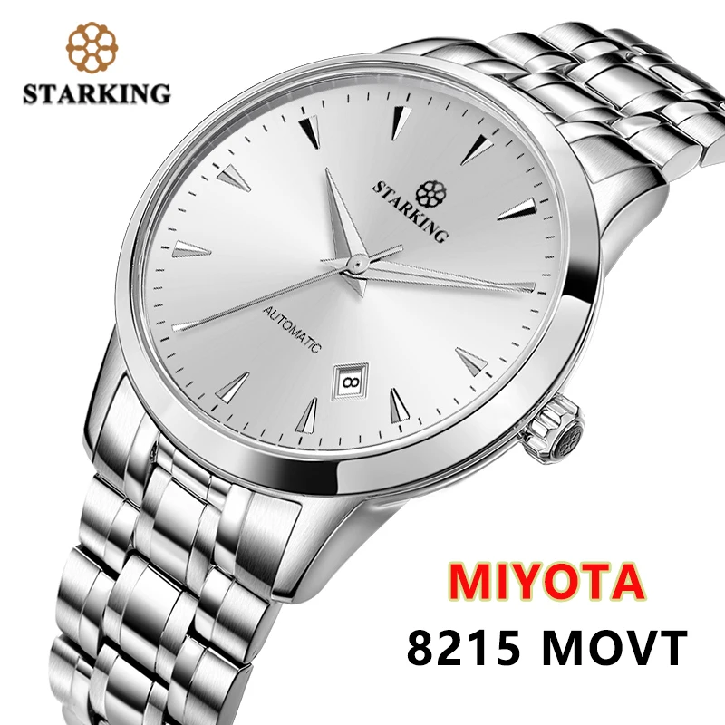 STARKING Мужские механические часы MIYOTA 8215 MOVT наручные сапфировые из нержавеющей