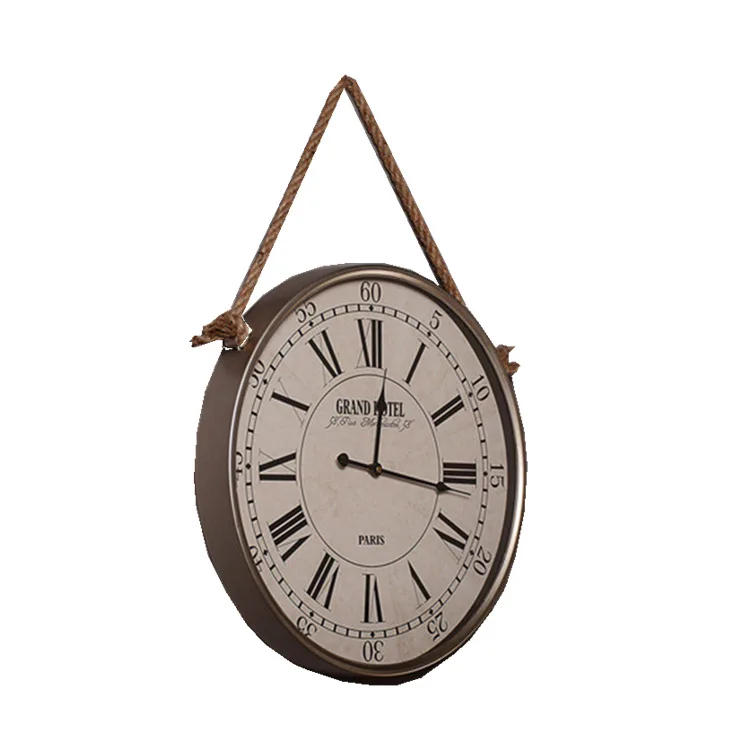 Американские ретро настенные часы металлические подвесные в бар кафе украшения