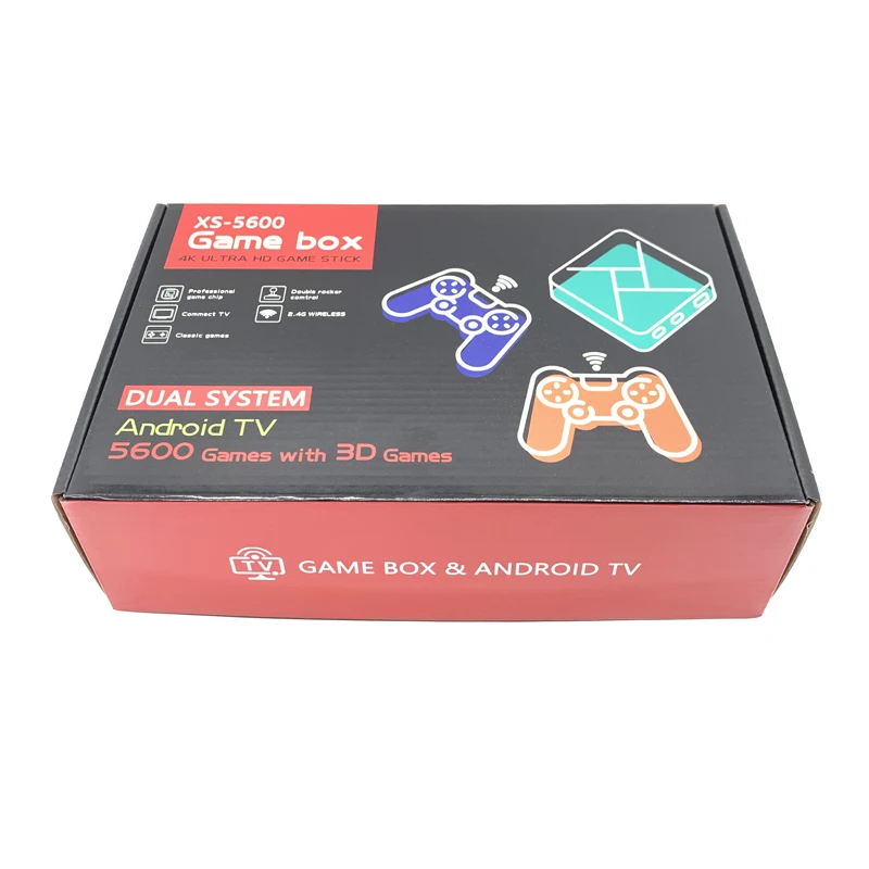 

Two-in-one video box Console With Wireless Gamepad Built-in 6000+ Games For PS1/N64/DC 4K HDTV Output 32G Video Games Player