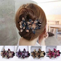 flower crystal hair claw hairclips shiny rhinestone hairpin hair clip women barrette hair accessories