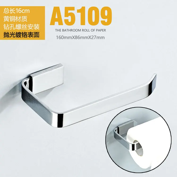 Simple Chrome 3pcs Bathroom Accessories Set Toilet Paper Rack Robe Hook Towel Bar Copper Product Vanity Accesorios | Обустройство