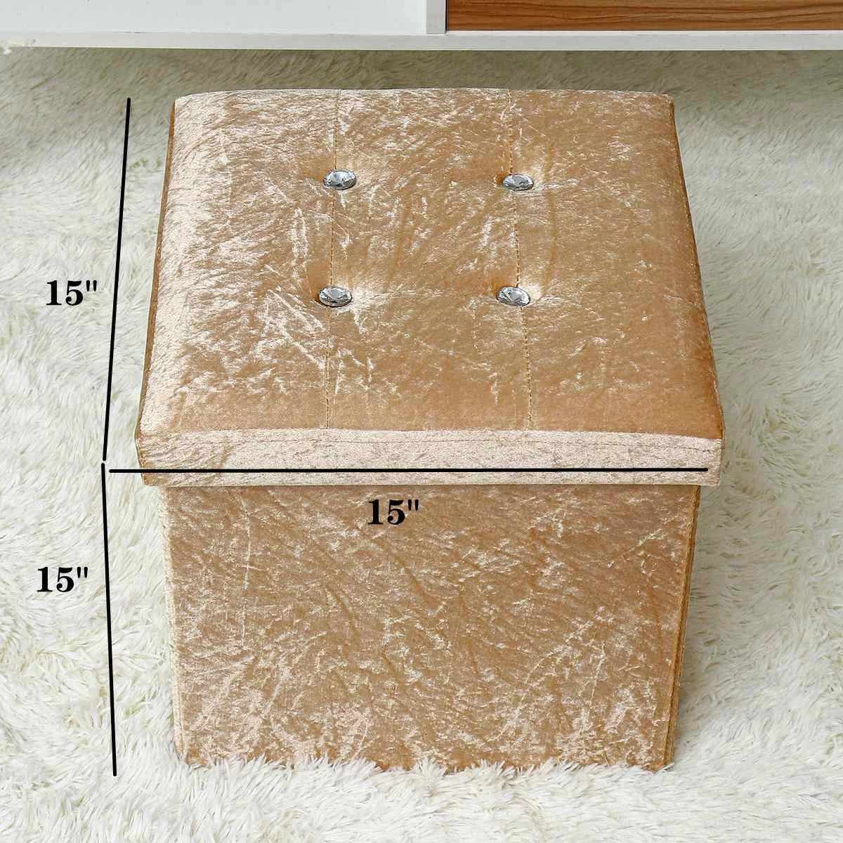 Квадратный складной табурет для хранения фланелевый стул ног маленькая коробка