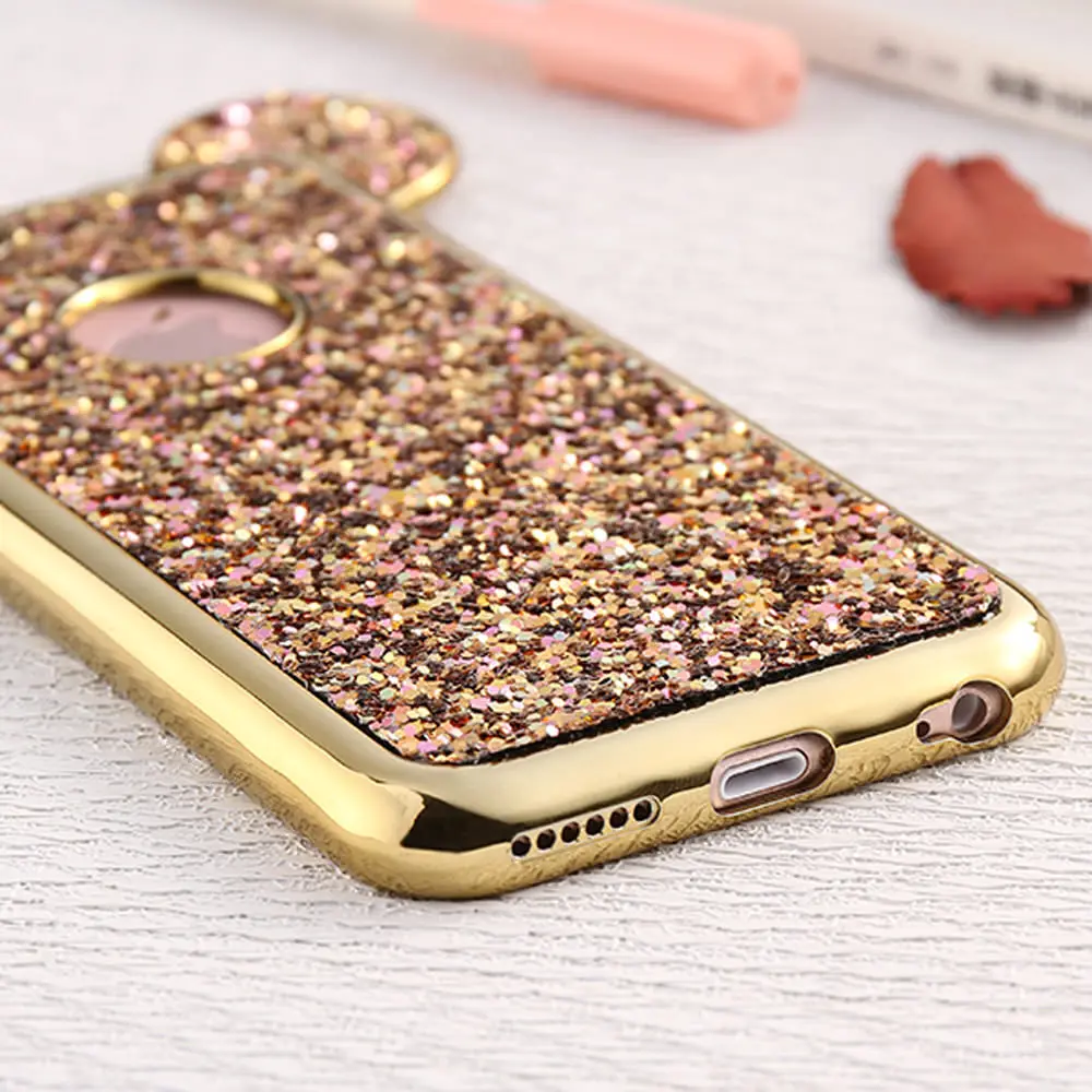 Роскошный мультяшный чехол LAPOPNUT с объемными ромбовидными ушками мыши тонкий