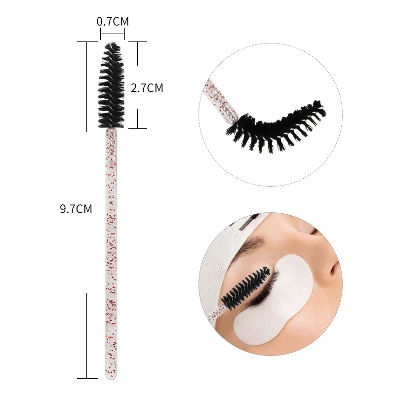 

50PC Eyelash Packaging Bag Butterfly Shaped Drawstring With Diamond Mascara Wand Pouches Organza Creative Eyelashes Package Idea