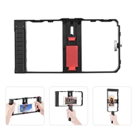 photogrpahy accessories portable smartphone vlog video rig cage phone stabilizer with phone holder cold shoe mount photo studio