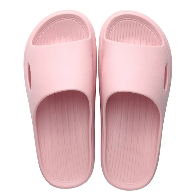

Zapatillas con suela gruesa para mujer, pantuflas de bao de interior, suaves, antideslizantes, para el hogar, verano, 2021