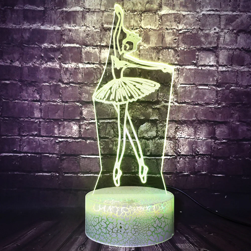 Артист балет Танцор мультфильм 3D оптический комикс музыка серия светодиодный 7