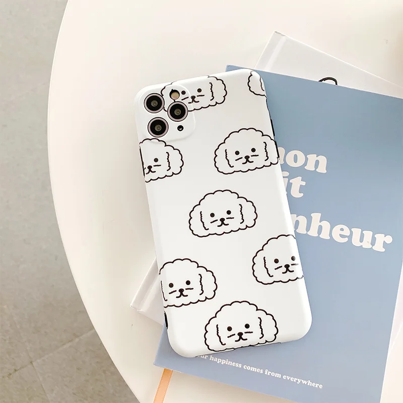 

Kawaii Animal Dog Silicone Soft Phone Case For iPhone 8 7 6s 6 Plus 12 Mini 11 Pro Max XS MAX X XR SE 2020 Holder Cover Couple