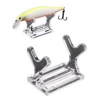 fishing lure showing stand bait display shelf for fishing store or collection plastic transparent shelf bracket rack holder tool