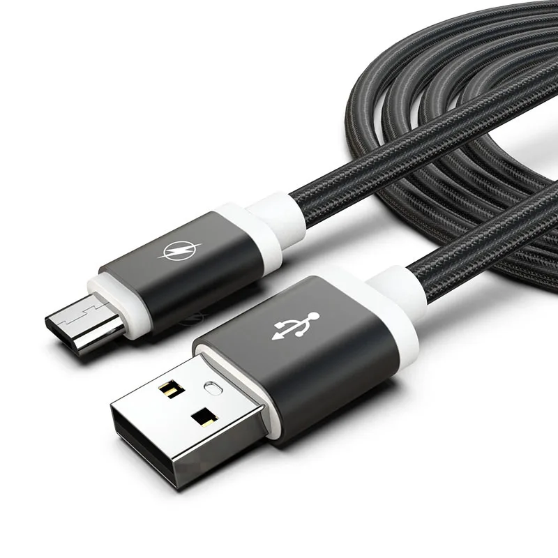 25 см 1m 1,5 m 2m 3M USB кабель с микро USB зарядное устройство кабель Micro-USB с длинным кабелем для зарядки зарядное устройство для Android провод для Samsung J3 J5 J7 Redmi 8 7 7A - Цвет: Black