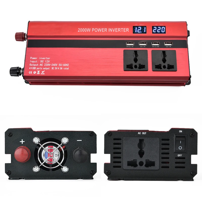 Автомобильный солнечный инвертор 4000 Вт/5000 Вт Инвертор 12 / 24 В постоянного тока на