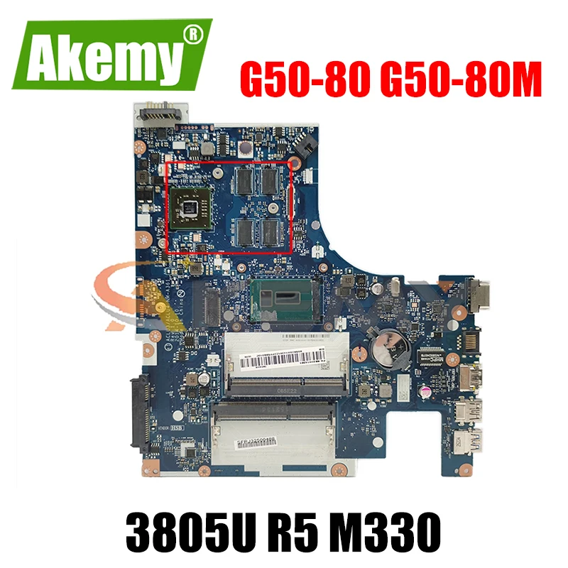 

Akemy ACLU3/ACLU4 NM-A361 материнская плата для ноутбука Lenovo G50-80 G50-80M Материнская плата ноутбука процессор 3805U R5 M330 DDR3 100% тест