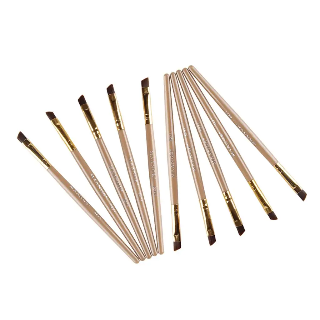 Набор кистей для формирования бровей с пластиковой ручкой 10 шт. | Красота и