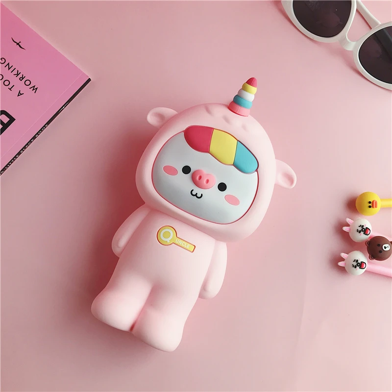 Силиконовая сумка-карандаш для хранения макияжа с рисунком из мультфильма Q UNCLE, Подарочный силиконовый красивый чехол для канцелярских принадлежностей, модные косметички, сумка Kawaii