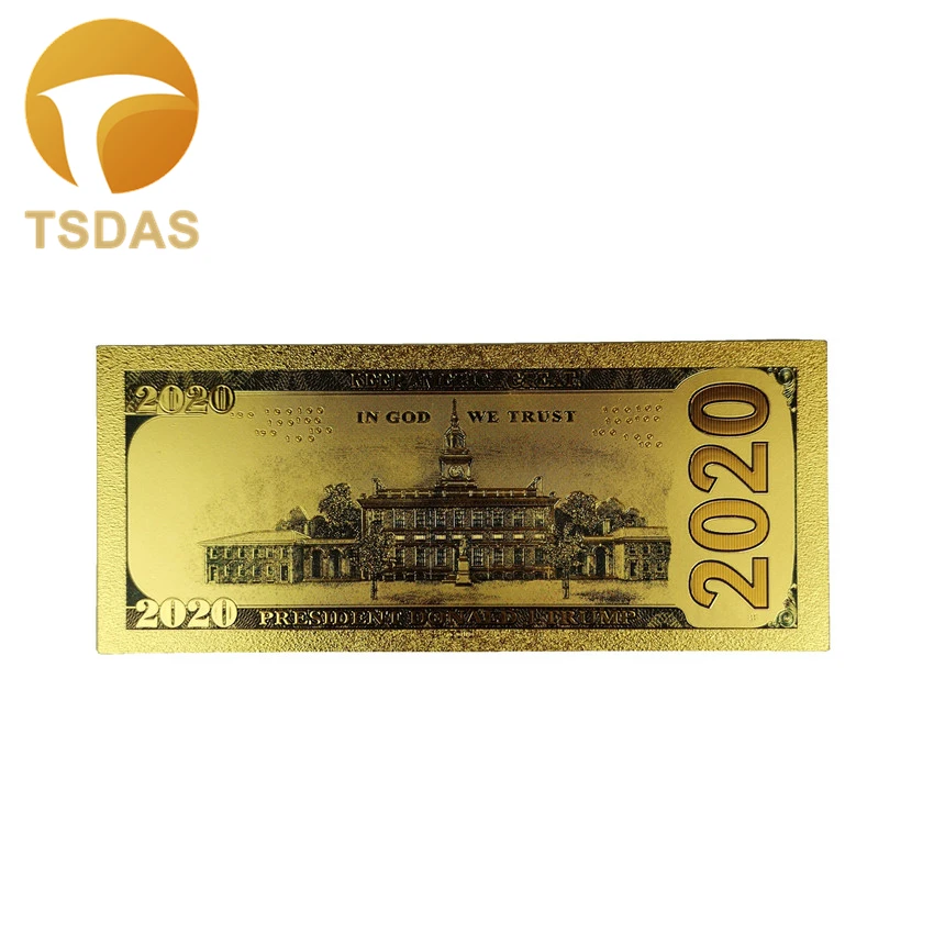 Новые банкноты 10 шт./лот американские с золотым покрытием Золотая банкнота