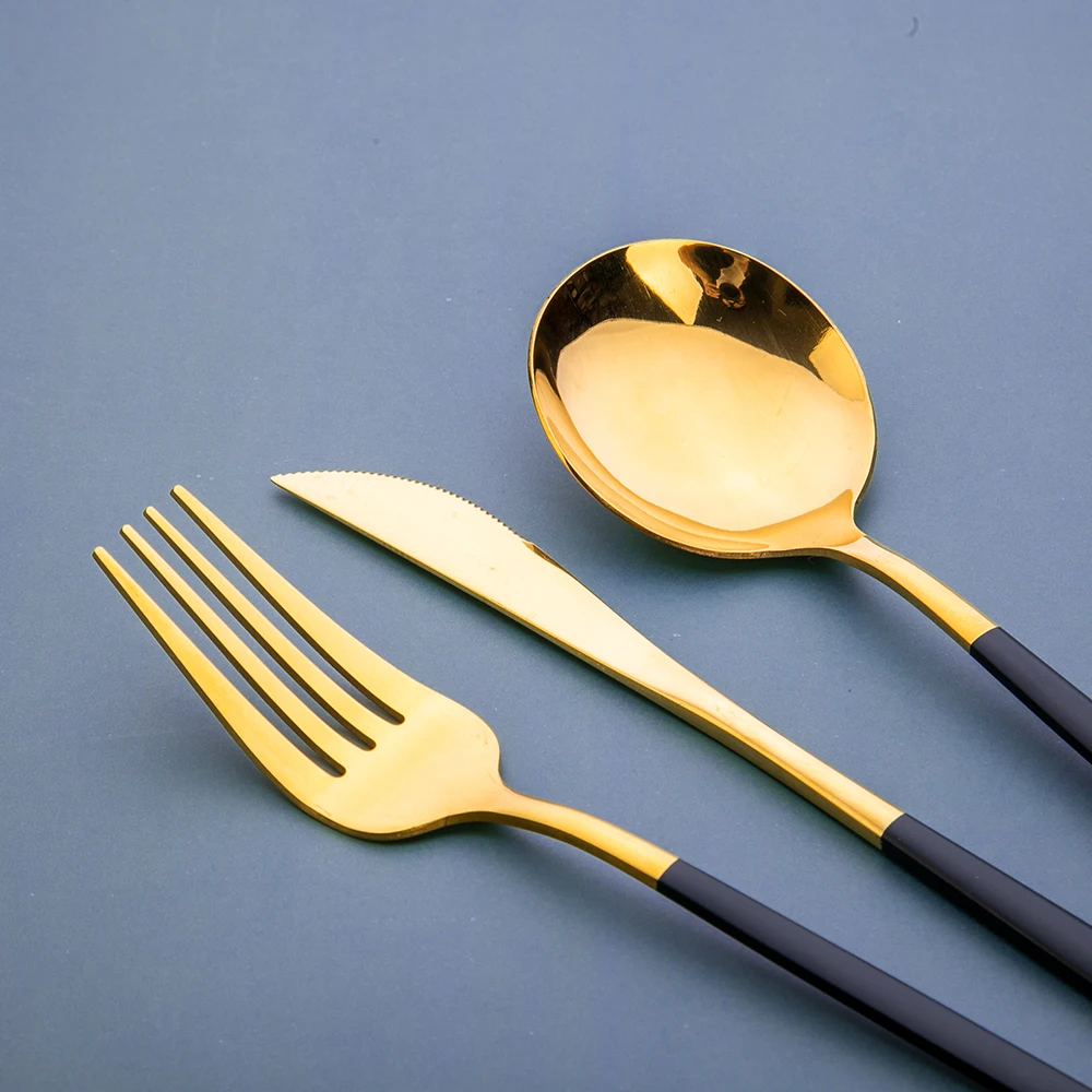 

24pcs Stainless Steel Cutlery Set For Kitchen Dinnerware Set Knife Fork Spoon Set Travel Cutlery Set Tableware Set Of Dishes