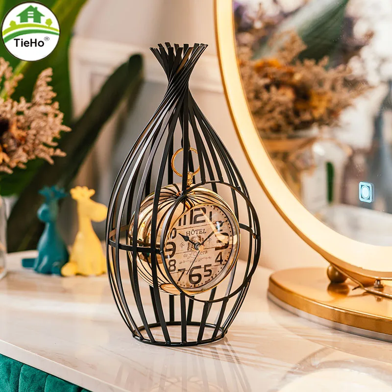 Креативные настольные часы в скандинавском стиле железные декоративные