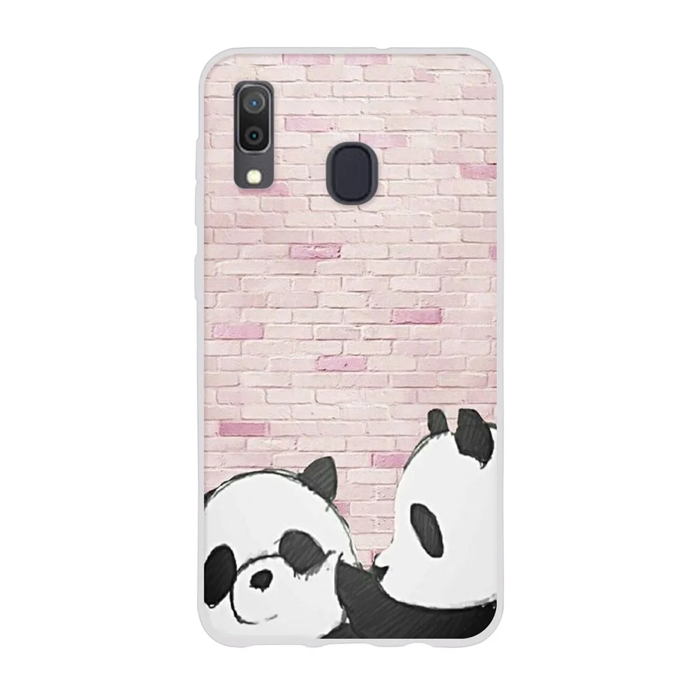 For Samsung Galaxy A10 A20 A30 A40 A50 A70 Case Silicone Back Protective Slim TPU Pattern Cartoon Cat Funda 3D Bumper | Мобильные