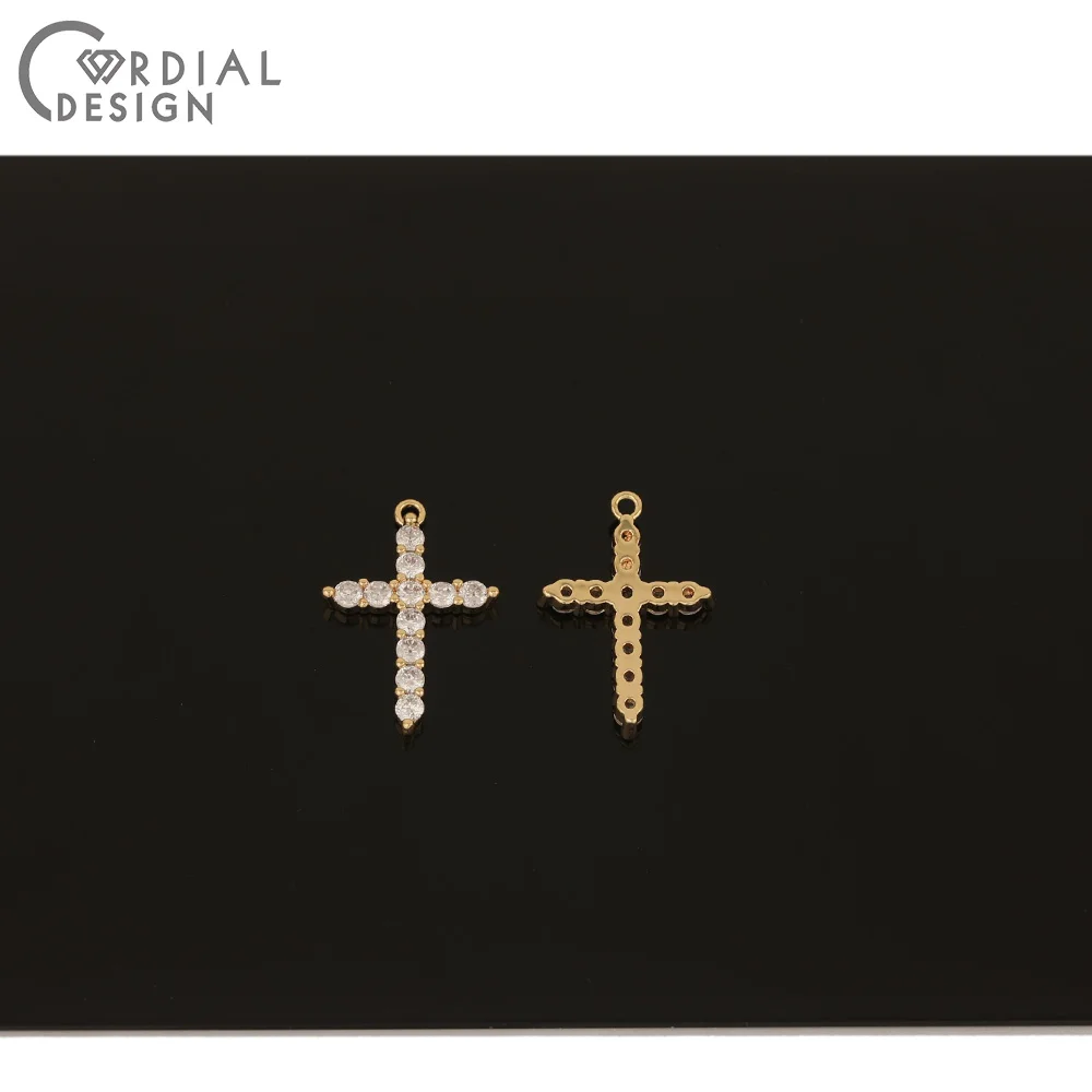 

Cordial Design 30Pcs Earrings Accessories/Pendant/Genuine Gold Plating/Hand Made/DIY/Jewelry Findings & Components/CZ Charms