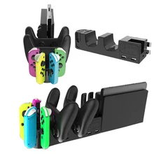 New Portable Multifunctional 6 in 1 Controller Charging Dock Gaming Console Power Adapter Station Game Charger for Switch JoyCon