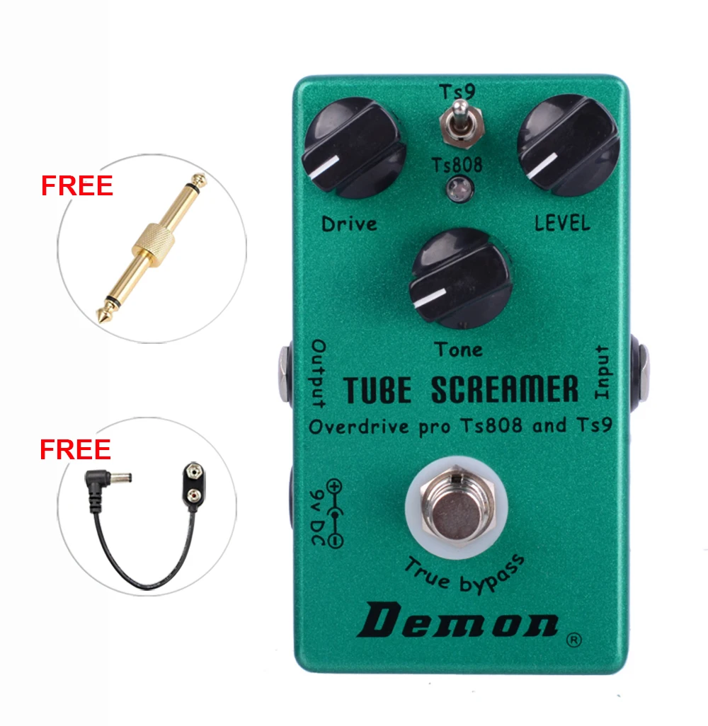 dämon fx ts808 rohr screamer overdrive pro vintage elektrische gitarre effekt pedal 2 in 1 overdrive und wahre buypass verzerrung free global shi