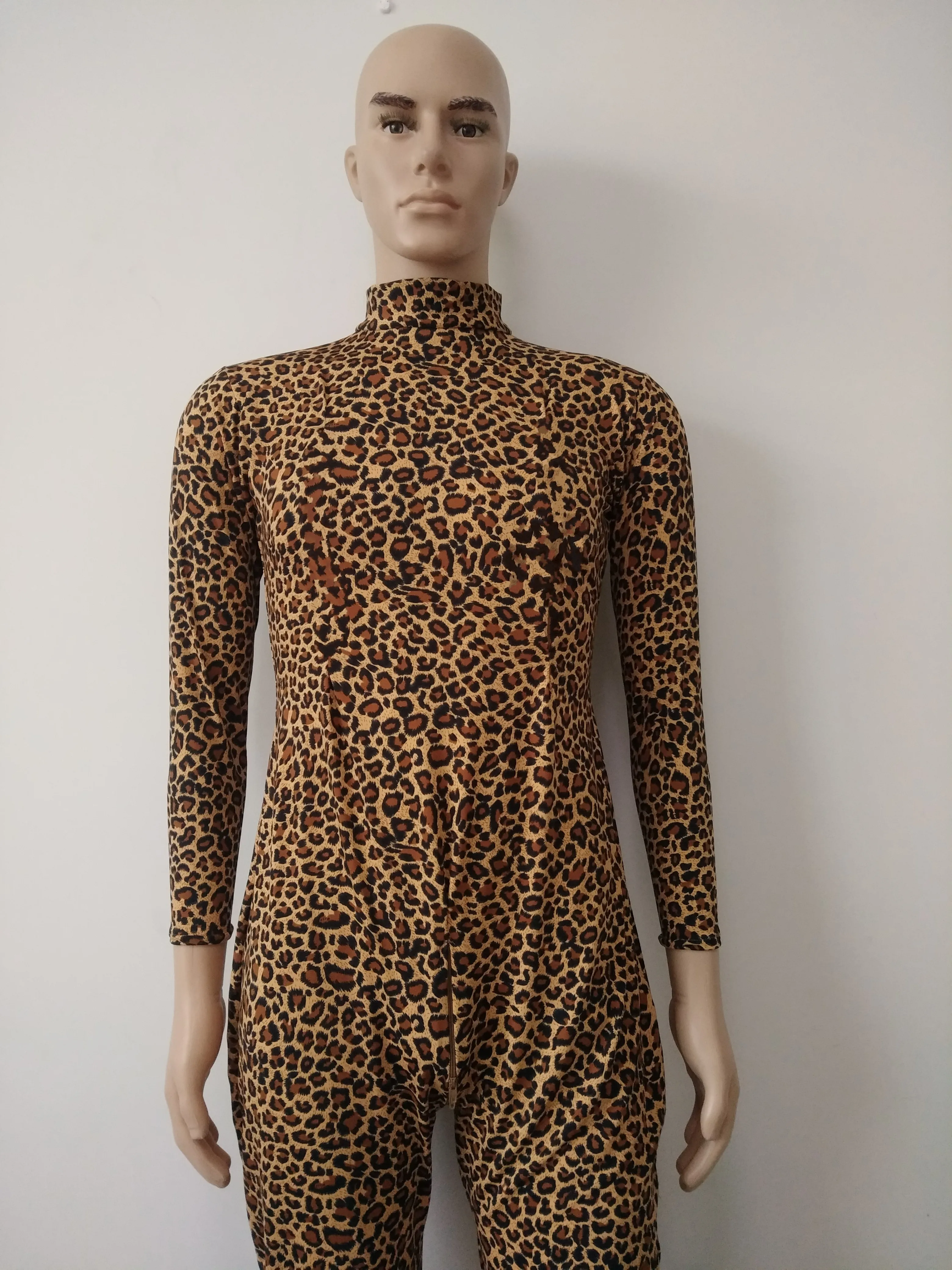 Комбинезон с леопардовым принтом животных для косплея Хэллоуина комбинезон