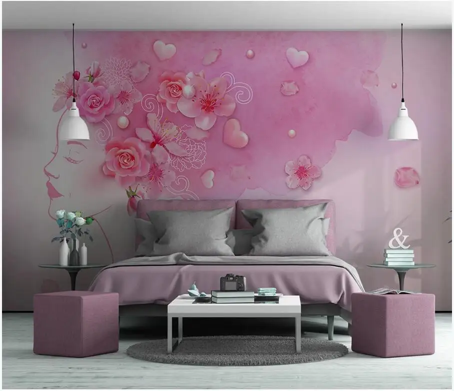 Custom photo 3d wallpaper Modern minimalistic floral colorful sexy beauty wall murals for walls 3 d living room | Обустройство дома