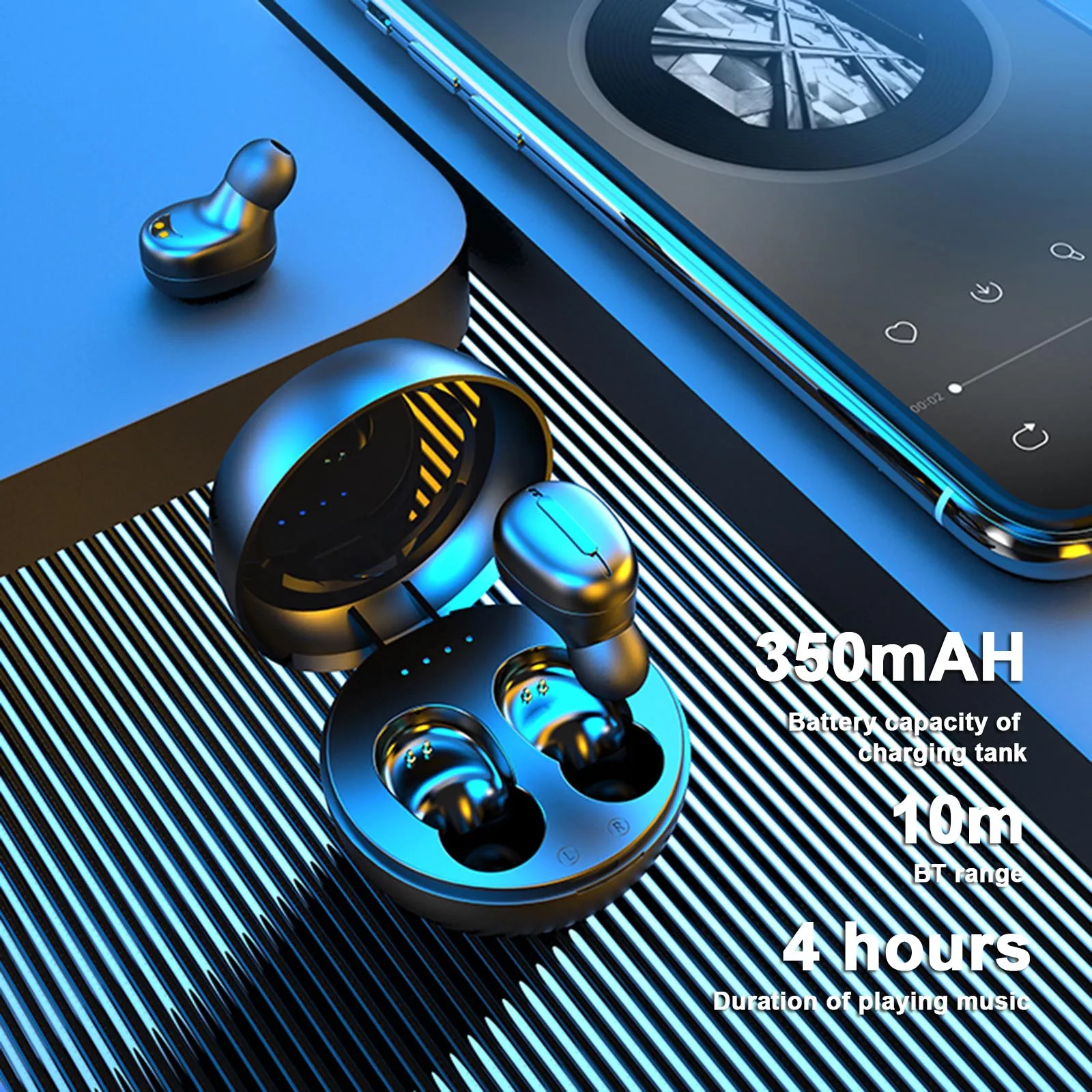 TWS Беспроводные наушники с сенсорным управлением 9D стерео Bluetooth микрофоном