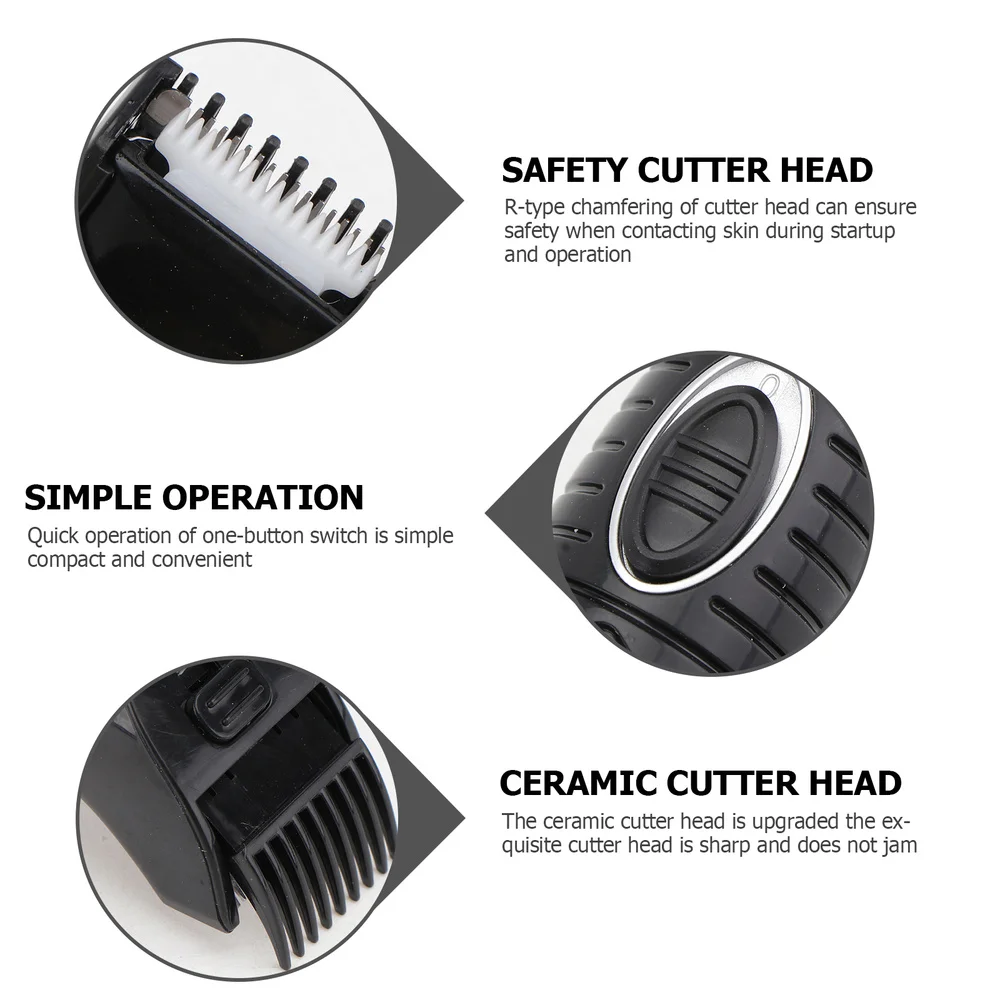

1 Set Human Body Hair Clipper Pet Trimming Kit Electric Pet Hair Trimmer (Black)