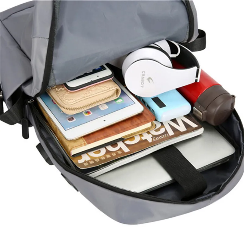 

Fashion Backpack Unisex Men Backbag Cool Student Schoolbag Trend street Large Capacity Bag personality Durable black Gray new