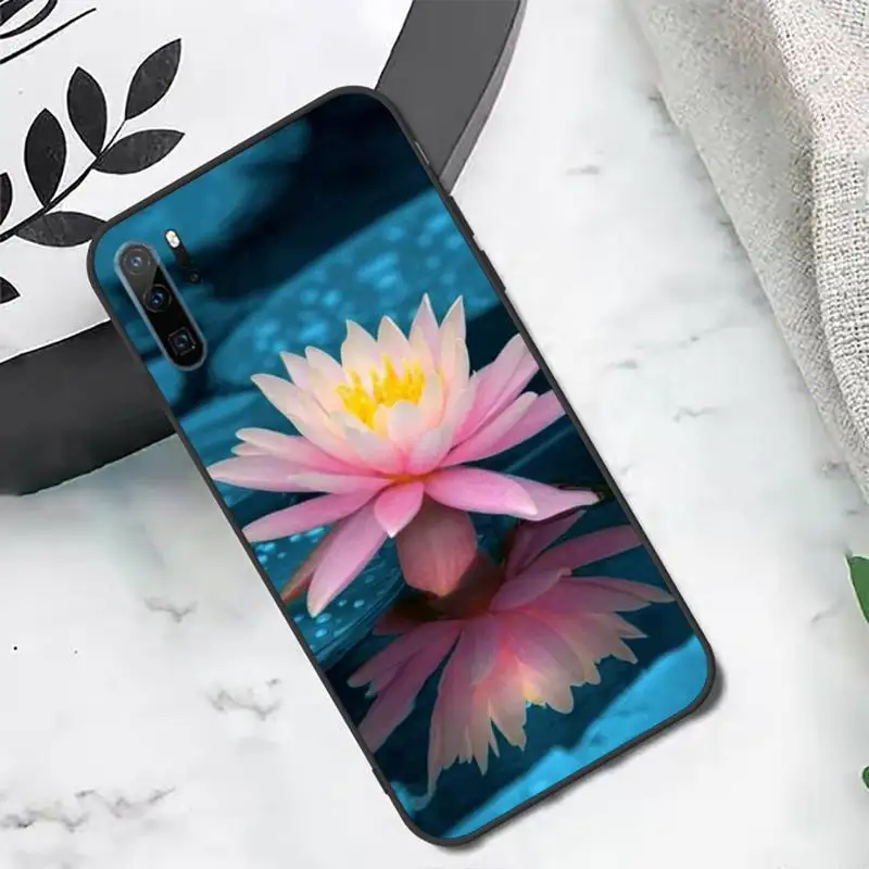 

Beautiful Lotus Flowers pattern Phone Case For Huawei honor Mate P 10 20 30 40 i 9 8 pro x Lite smart 2019 nova 5t