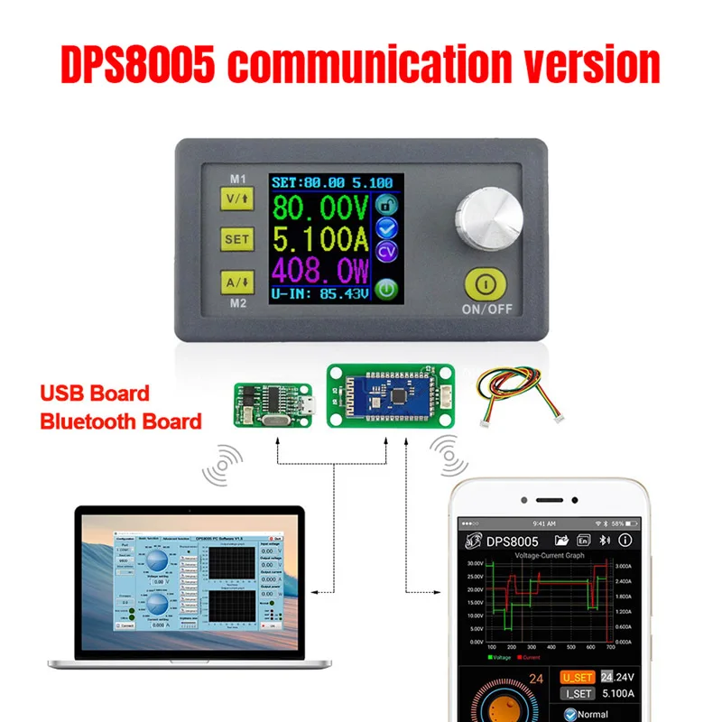 DPS8005 ЖК-цифровой программируемый модуль понижающего питания постоянного