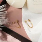 YUN RUO винтажные элегантные серьги-гвоздики из нержавеющей стали с покрытием из золота 18 К, Женские Ювелирные изделия из титана, не выцветают, не вызывают аллергии