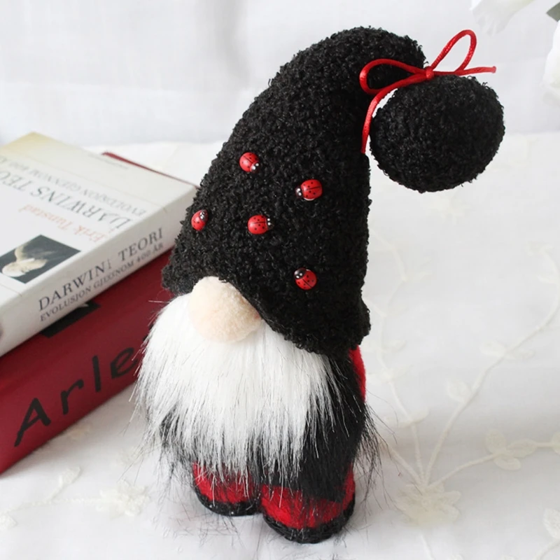 

Spring Gnome Ladybug Swedish Nisse Tomte Elf Dwarf Thanksgiving Day Gift Kitchen Farmhouse Tiered Tray Decorations