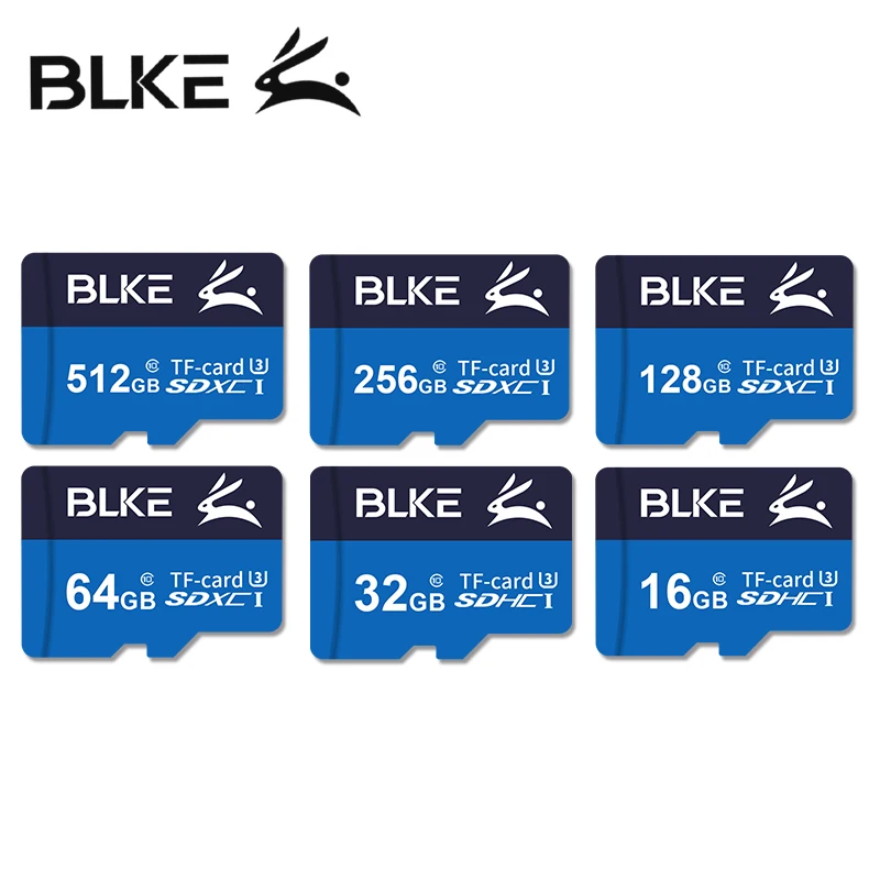BLKE TF карта класс 10 флюоресцентная Micro SD 32 Гб 64 128 ГБ 256 для флюоресцентной