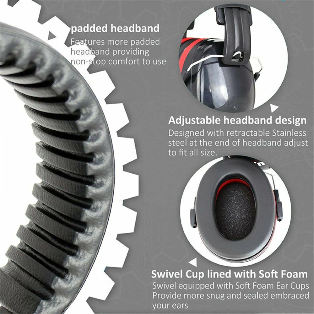 Регулируемые наушники Защита слуха шумоподавление для спортивной съемки