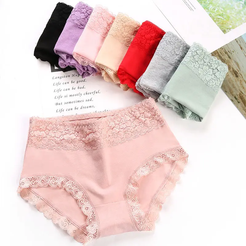 

5 шт., женские хлопковые бесшовные трусики с высокой талией