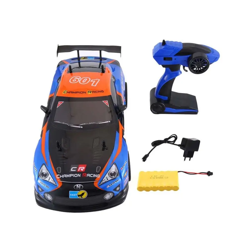 blue and orange 1/10 700mAh 2,4G гоночный автомобиль 1:10 RC модель автомобиля 25 км/ч плоский спортивный Дрифт автомобиль игрушки ЕС вилка для детей Подарки - Цвет: blue and orange