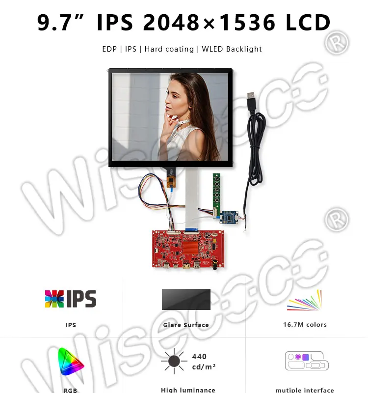 9,7 дюймов 2048x1536 LP097QX1 SPC1 ЖК-дисплей панель HDMI LVDS EDP 51 PIN плата контроллера