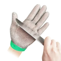 stainless steel ring mesh gloves anti cut knife resistant chain mail hand protection kitchen butcher glove
