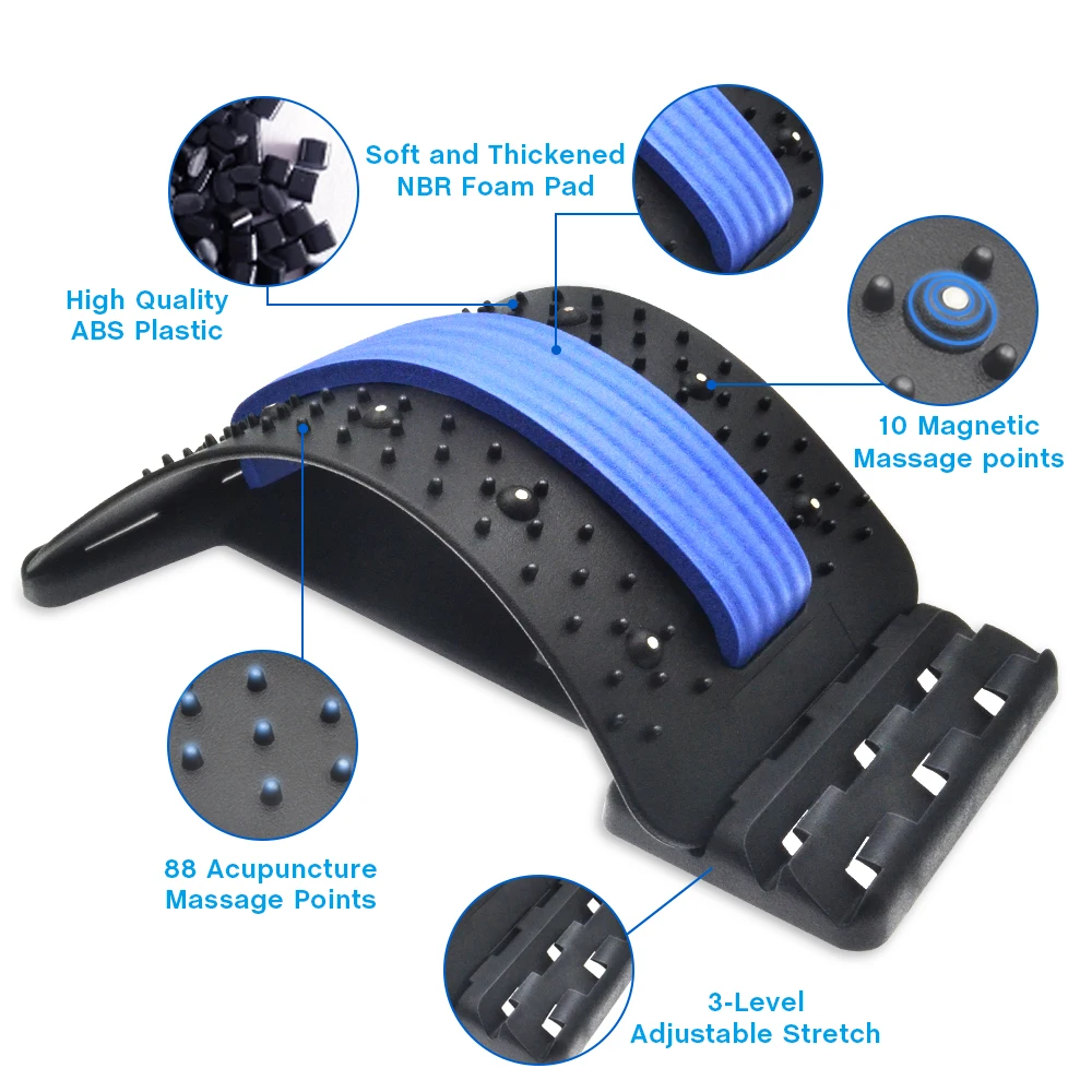 Массажер для спины растягивающийся расслабления грыжи поясницы облегчения боли