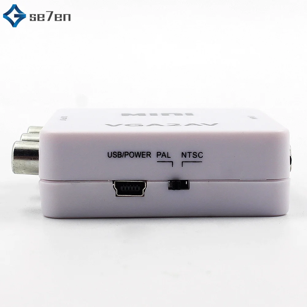 Мини преобразователь видео HD 2AV VGA AV RCA CVBS для видеопреобразователь с 3 5 мм аудио на
