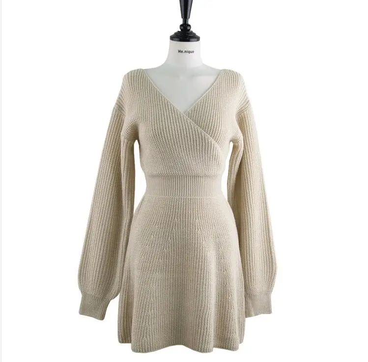 

New Autumn Sweater Women Dress Winter Long Sleeve Sweaters Knitted Dresses Womens Loose Maxi Oversize Knitting Robe Vestido