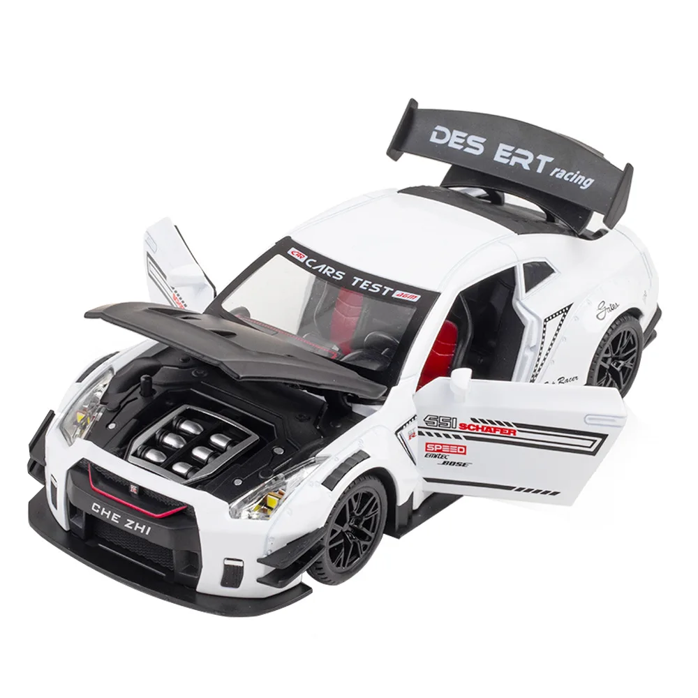 

New 1:24 Nissan Skyline Ares GTR R35 Diecasts & Toy Vehicles Metal Toy Car Model High Simulation Pull Back Collection Kids Toys