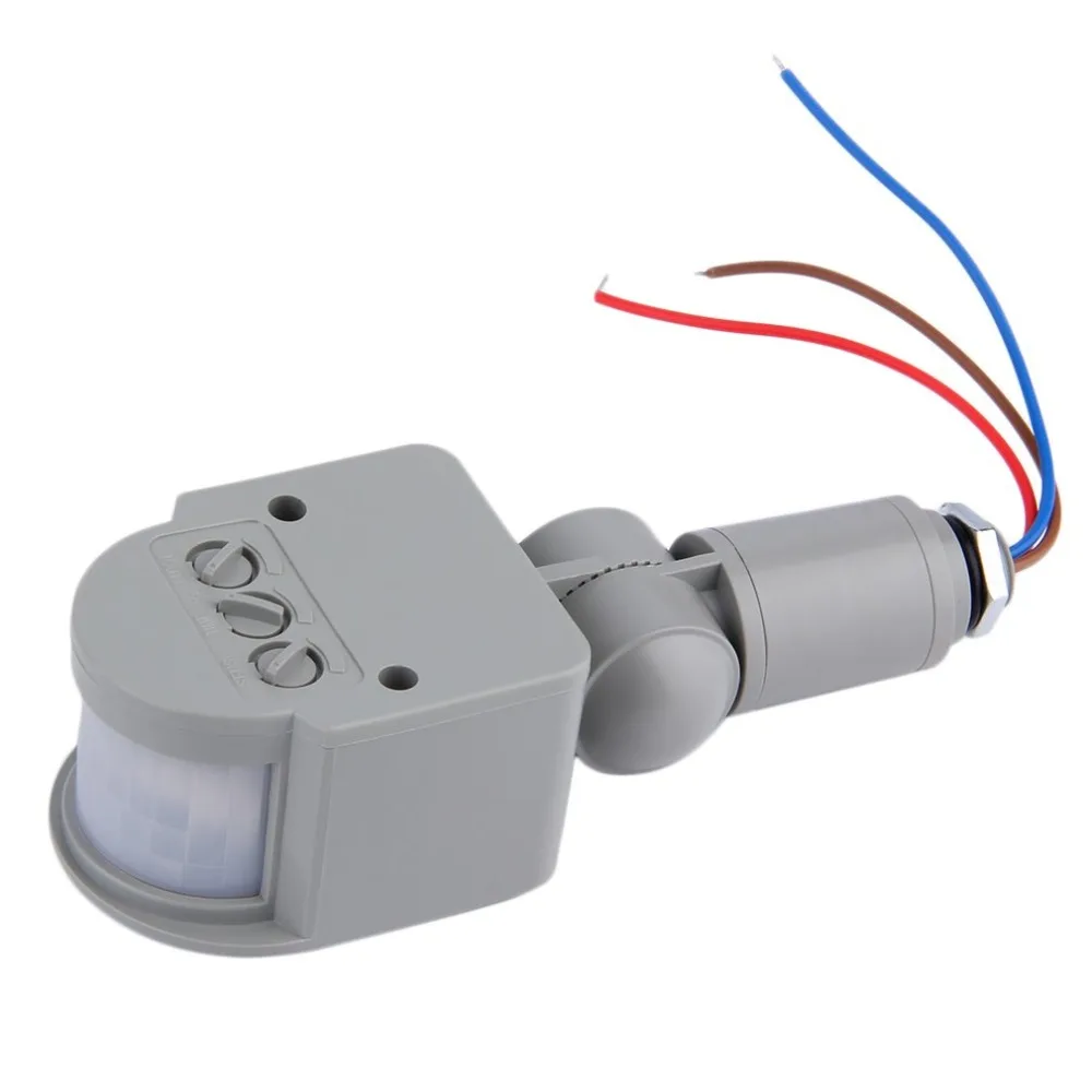 

Motion Sensor 200V 12V Motion Detector Automatic Infrared PIR Sensor 200V 180 Degree Rotating Outdoor Timer Light Switch