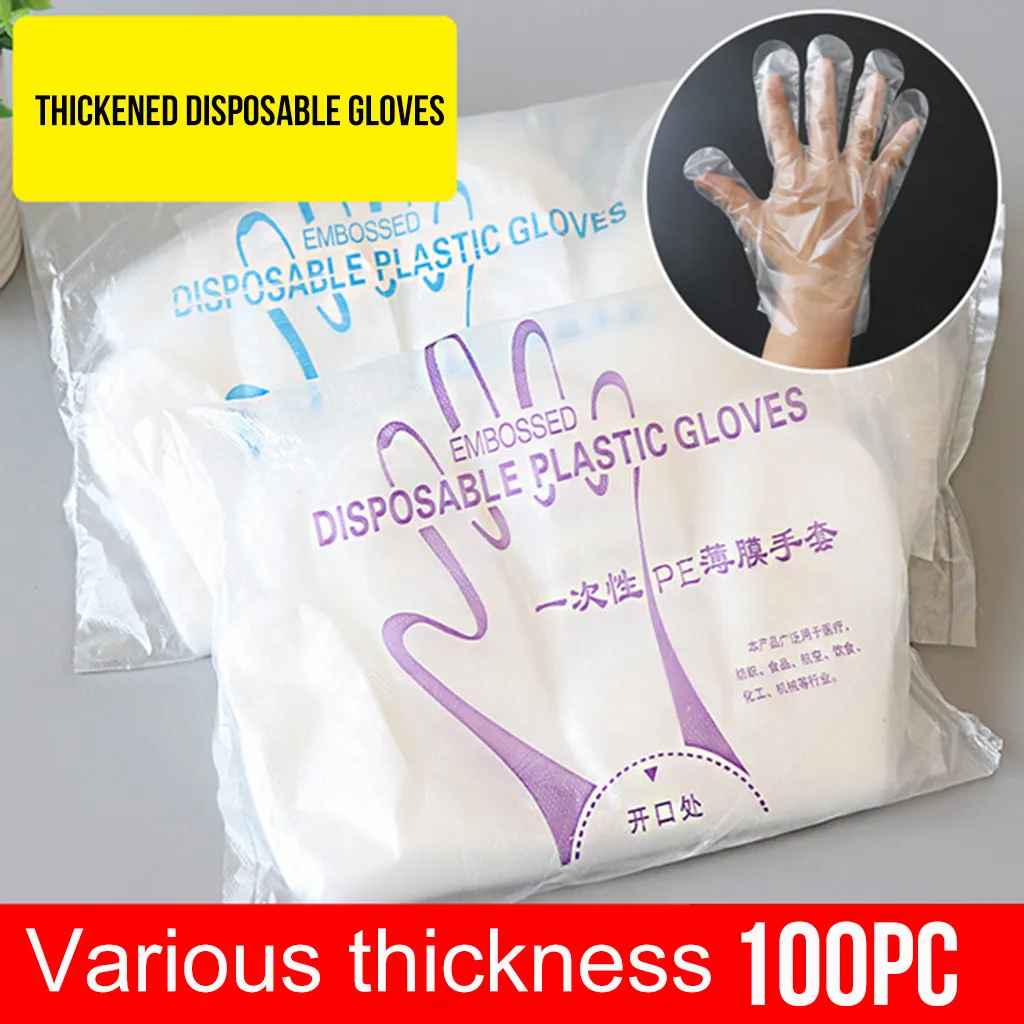 Перчатки Латексные Guantes Desechables 100 шт пластиковые прозрачные одноразовые перчатки
