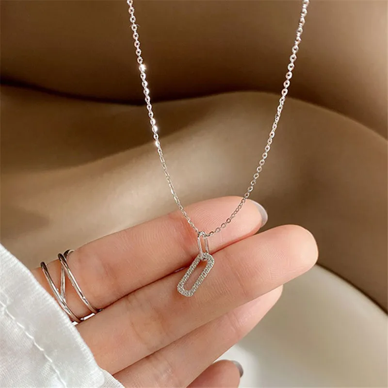 

Женская цепочка с подвеской из серебра 925 пробы, с фианитом